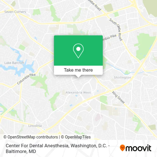 Center For Dental Anesthesia map