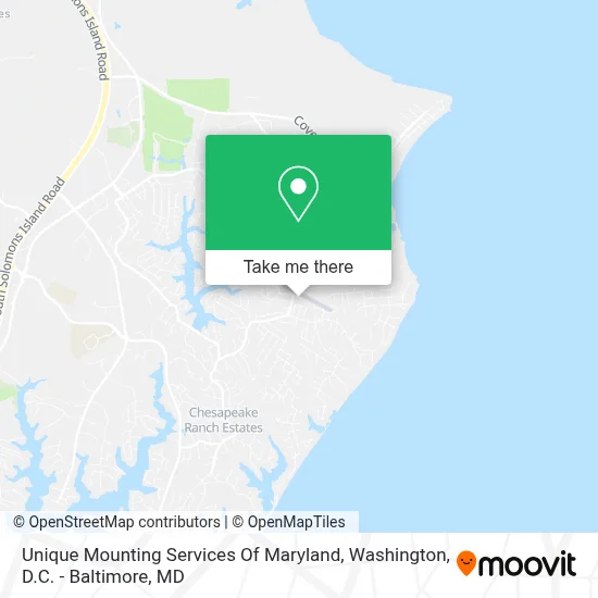 Unique Mounting Services Of Maryland map