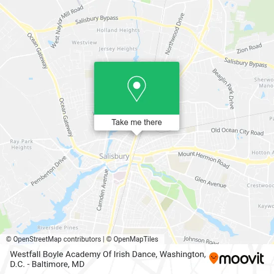 Westfall Boyle Academy Of Irish Dance map