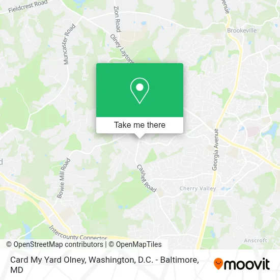 Card My Yard Olney map
