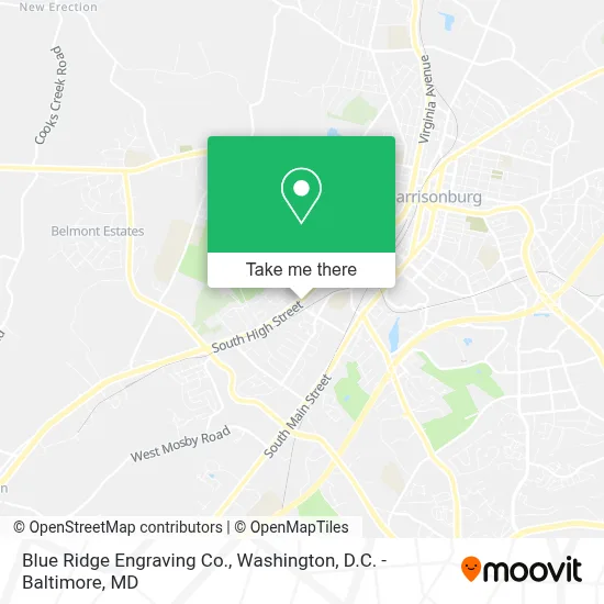 Blue Ridge Engraving Co. map