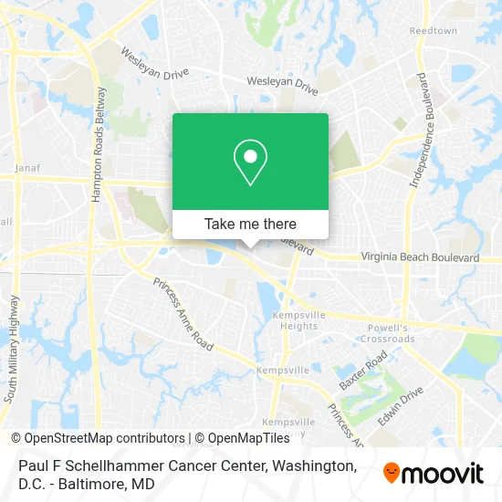 Paul F Schellhammer Cancer Center map