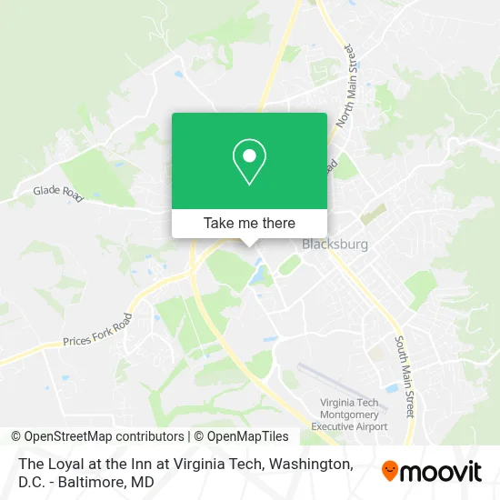 The Loyal at the Inn at Virginia Tech map