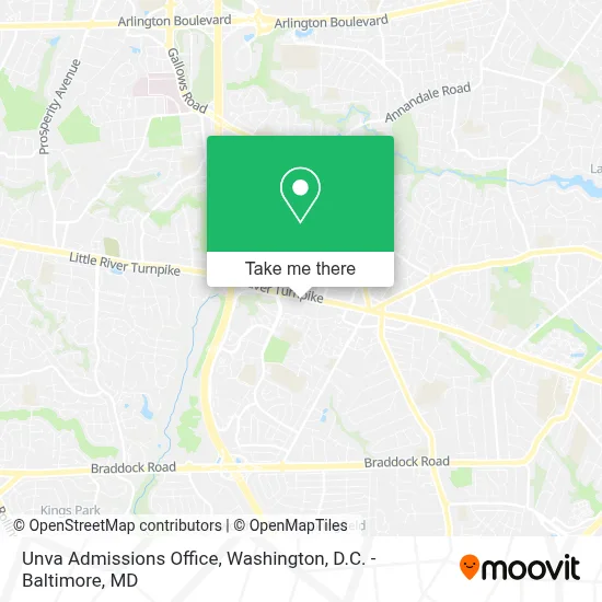 Unva Admissions Office map