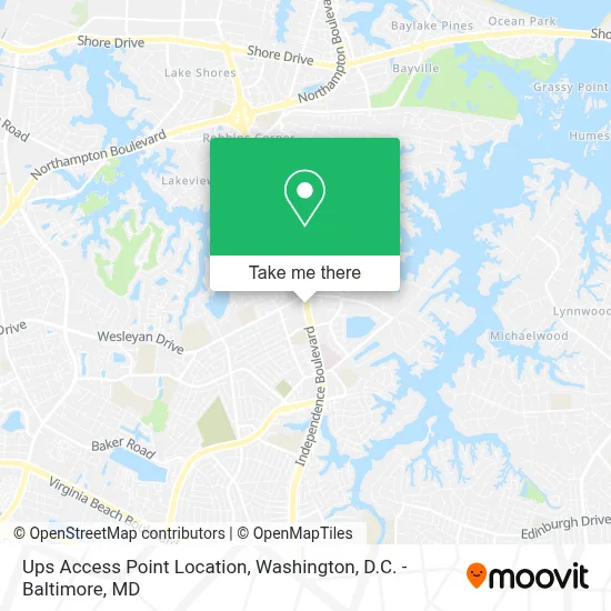 Ups Access Point Location map