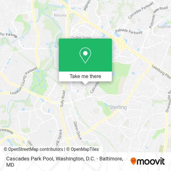 Cascades Park Pool map