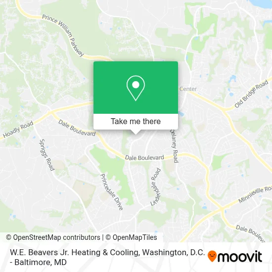 W.E. Beavers Jr. Heating & Cooling map