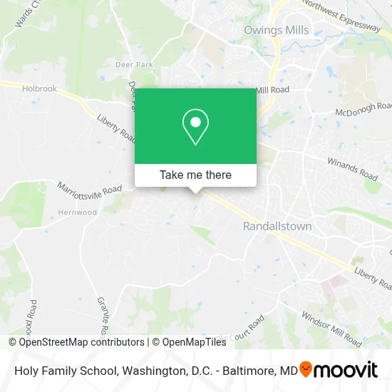 Holy Family School map