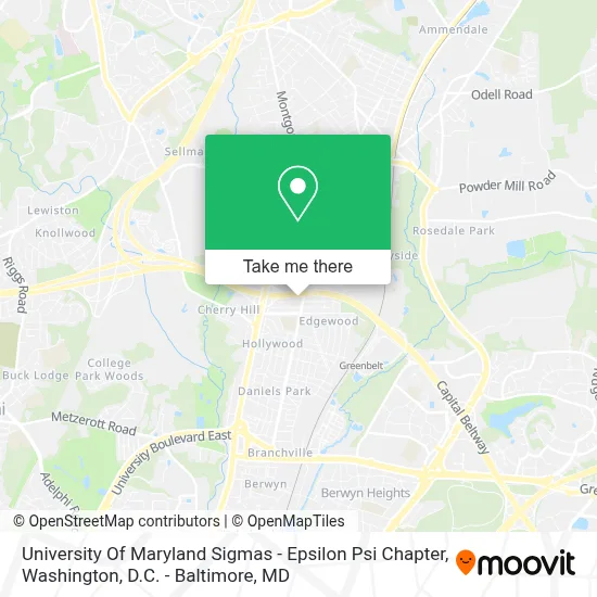 University Of Maryland Sigmas - Epsilon Psi Chapter map