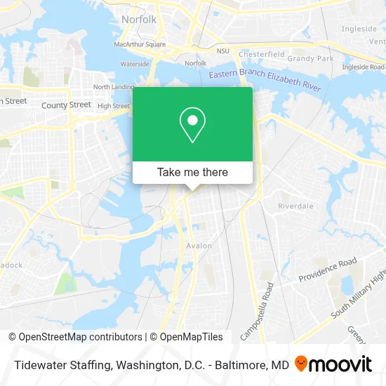 Tidewater Staffing map