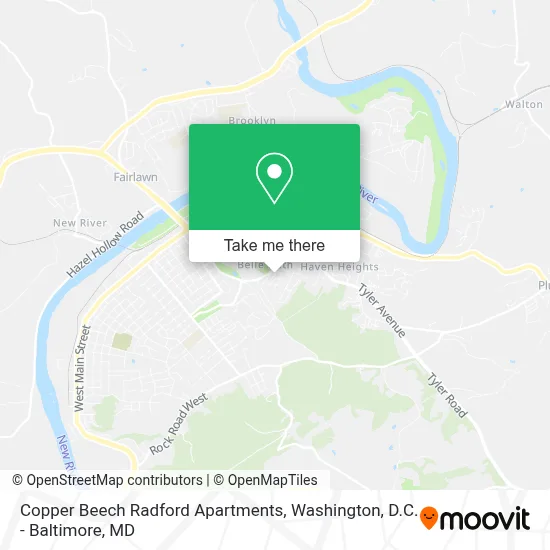 Copper Beech Radford Apartments map
