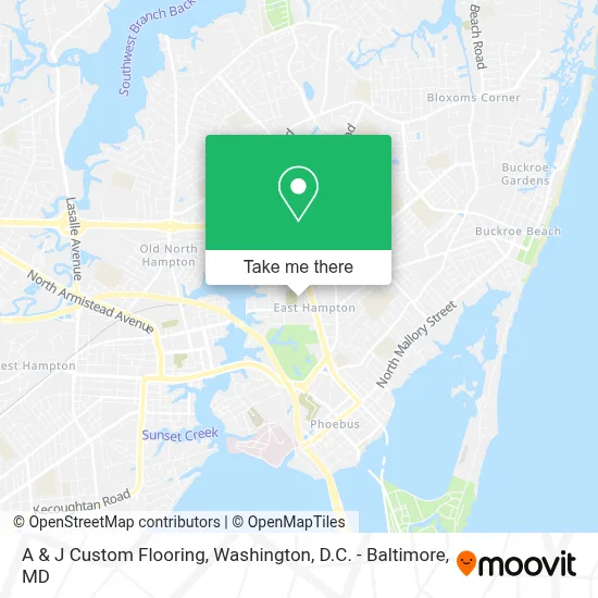 A & J Custom Flooring map
