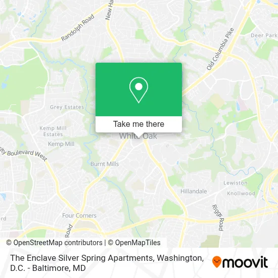 The Enclave Silver Spring Apartments map