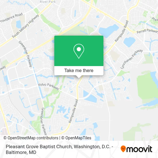 Pleasant Grove Baptist Church map