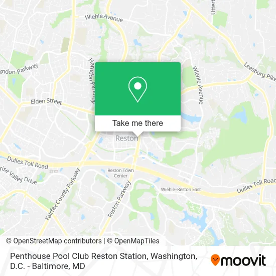 Penthouse Pool Club Reston Station map