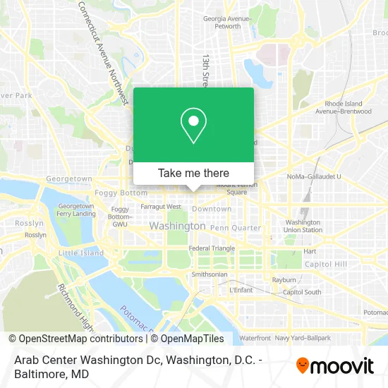 Arab Center Washington Dc map