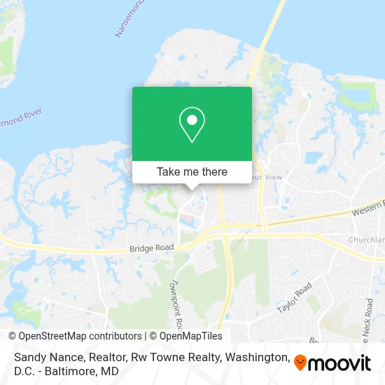 Sandy Nance, Realtor, Rw Towne Realty map