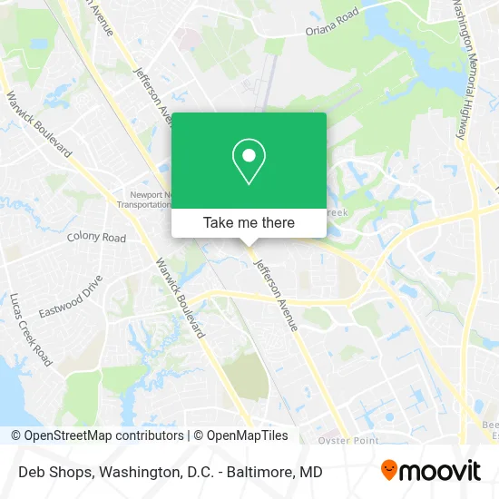 Deb Shops map