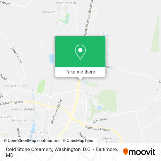 Cold Stone Creamery map