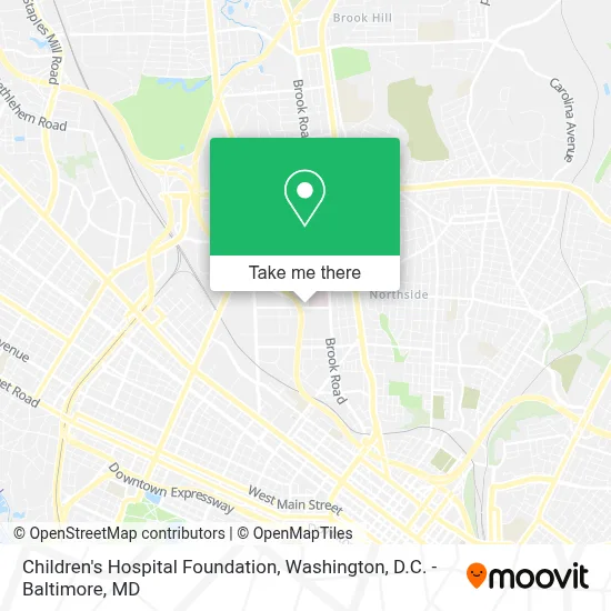 Children's Hospital Foundation map