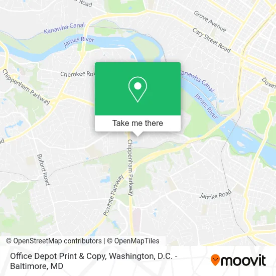 Office Depot Print & Copy map