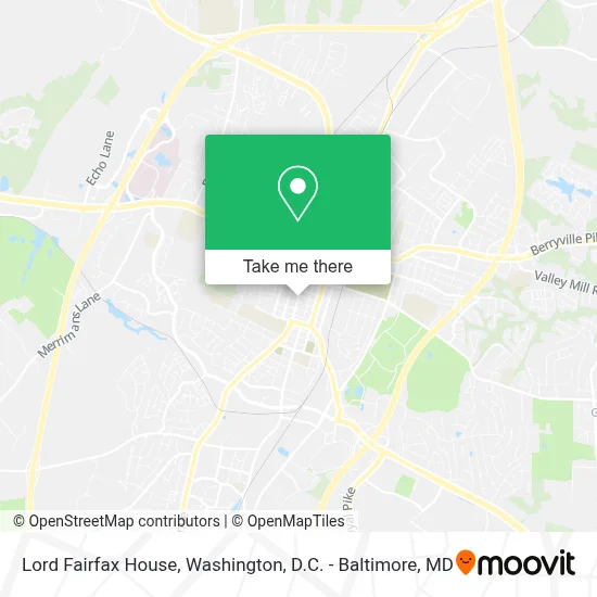 Lord Fairfax House map