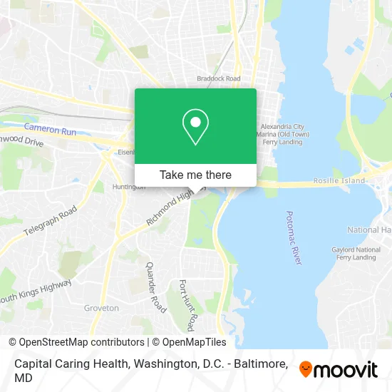Capital Caring Health map