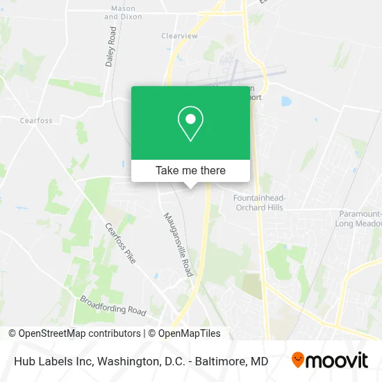 Hub Labels Inc map