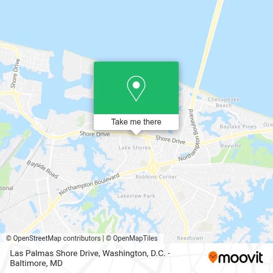 Las Palmas Shore Drive map
