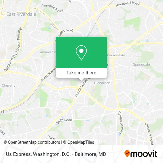 Us Express map