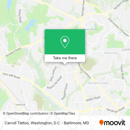Carroll Tattoo map