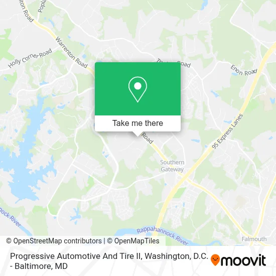 Progressive Automotive And Tire II map