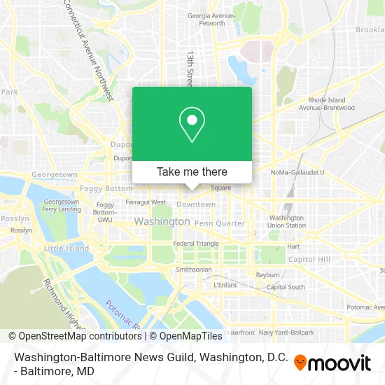 Washington-Baltimore News Guild map