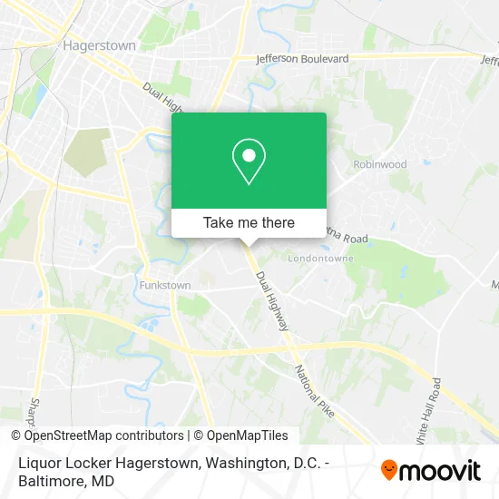 Liquor Locker Hagerstown map