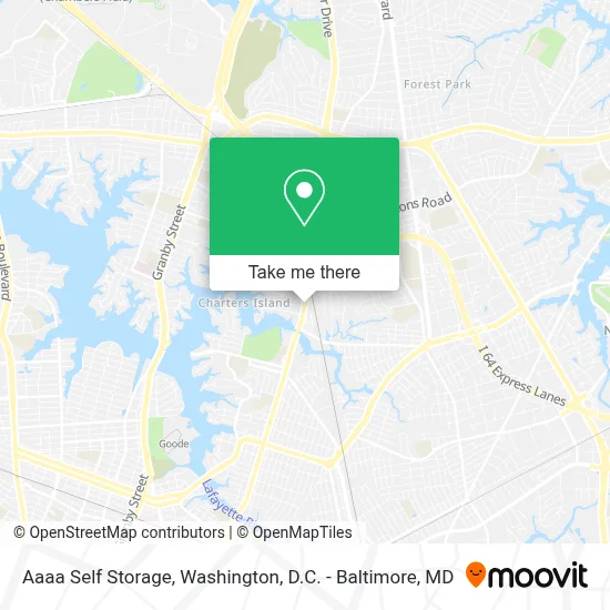 Aaaa Self Storage map