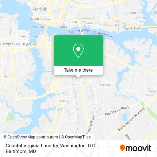 Coastal Virginia Laundry map
