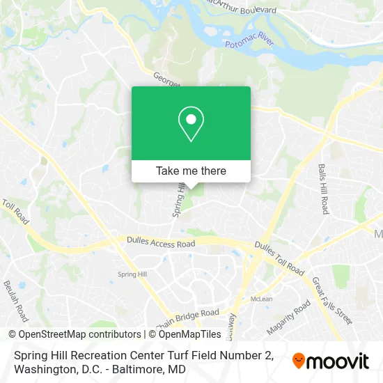 Spring Hill Recreation Center Turf Field Number 2 map