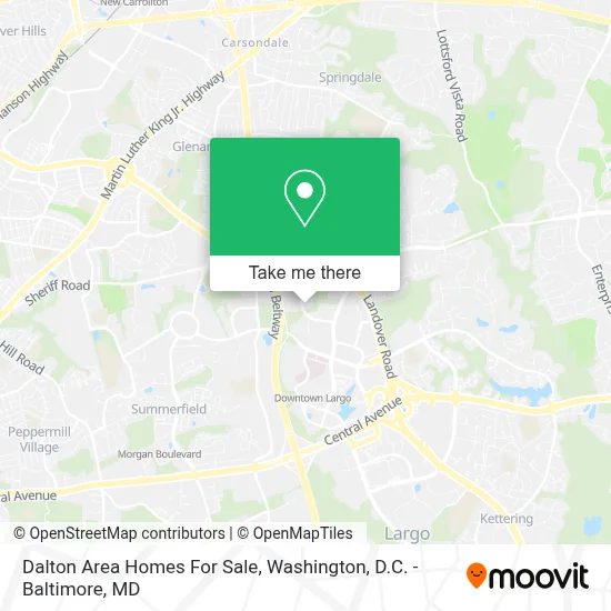 Dalton Area Homes For Sale map
