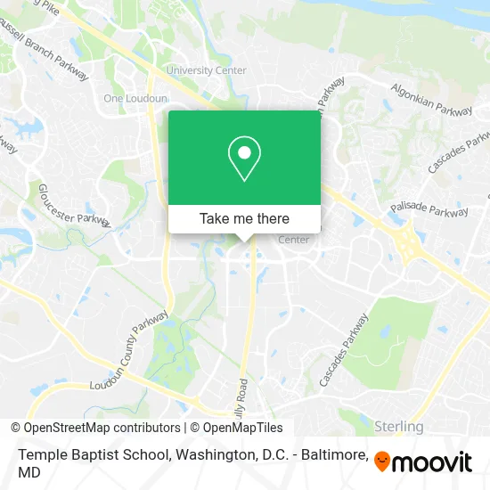 Temple Baptist School map