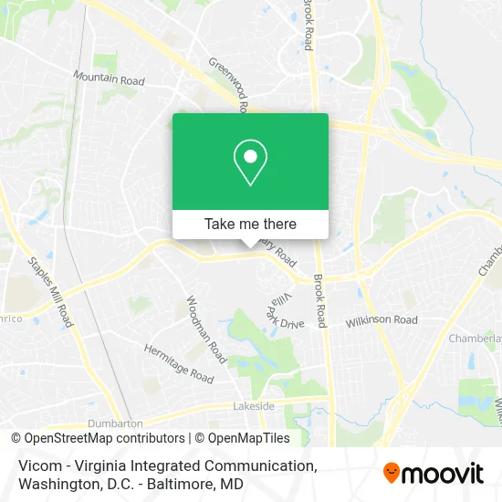 Vicom - Virginia Integrated Communication map