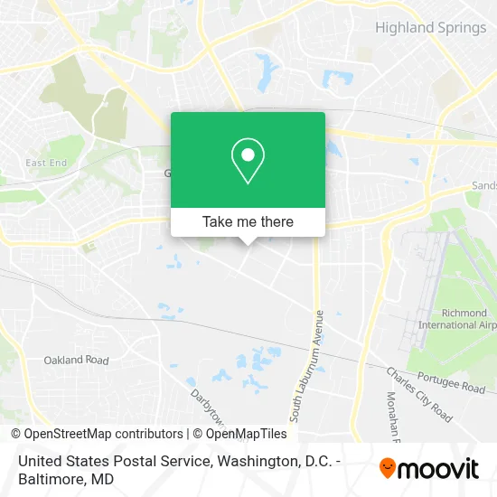 United States Postal Service map