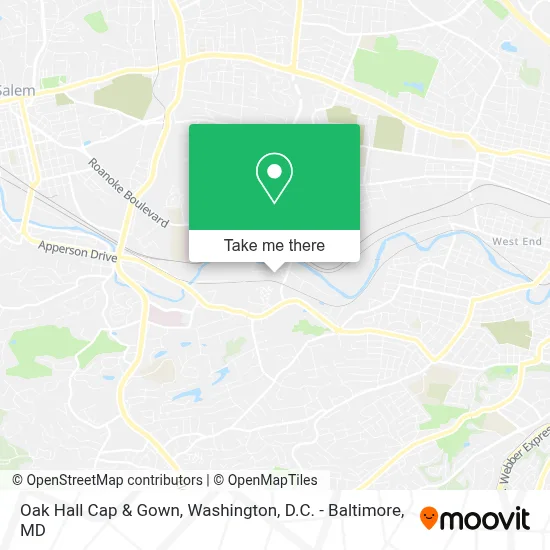 Oak Hall Cap & Gown map