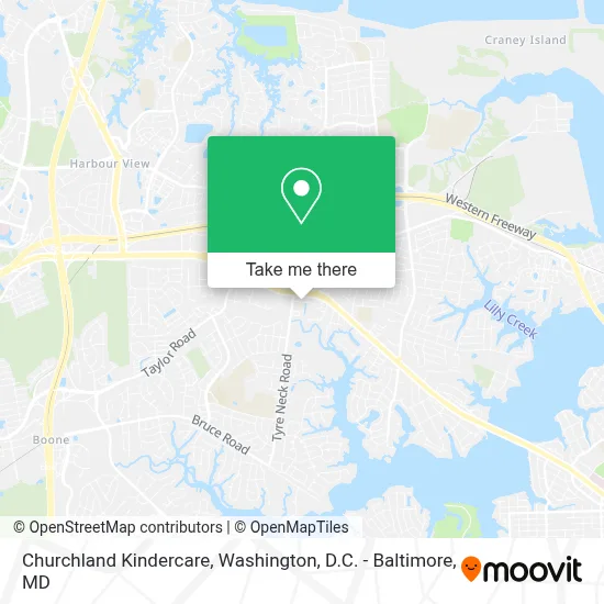Churchland Kindercare map