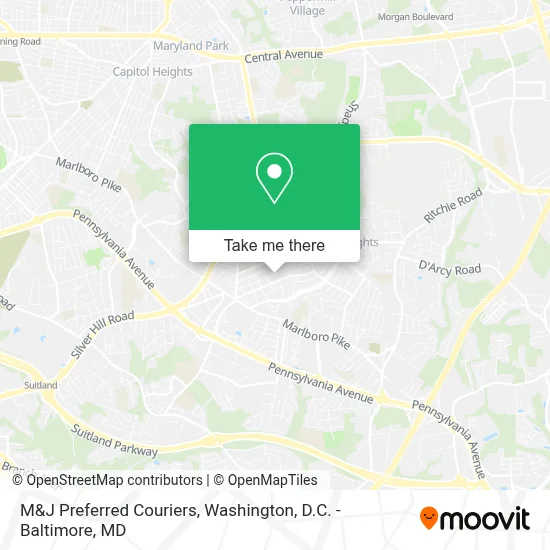 M&J Preferred Couriers map