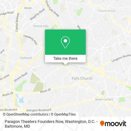 Paragon Theaters Founders Row map