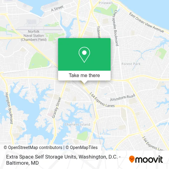 Extra Space Self Storage Units map