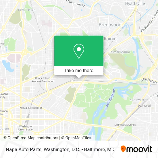 Napa Auto Parts map