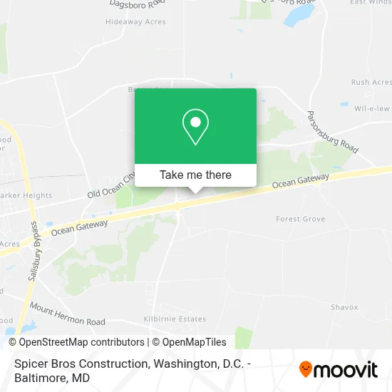 Spicer Bros Construction map