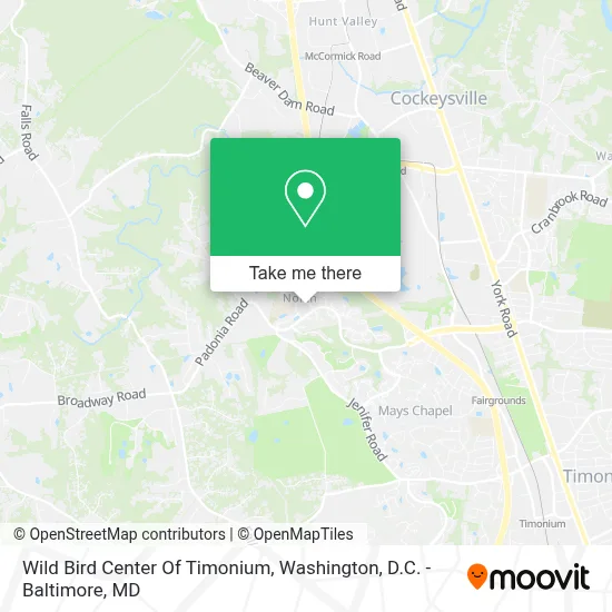 Wild Bird Center Of Timonium map