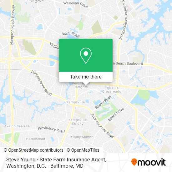 Steve Young - State Farm Insurance Agent map